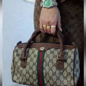 Vintage Gucci Ophidia boston leather handbag